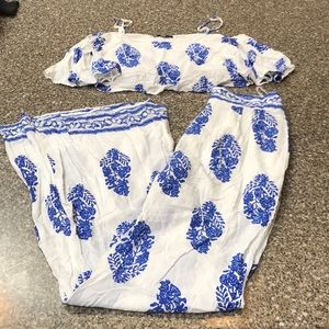 ☀️ 2 piece Sheln boho crop/ pant set- final price